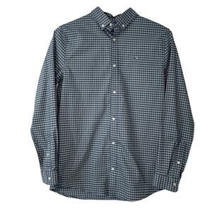 Vineyard Vines OTG Performance Button Down Shirt Boy Xl Blue Striped Plaid Whale